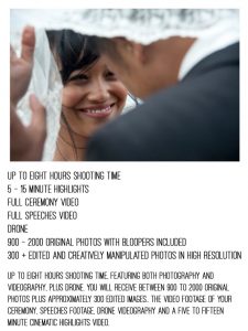 Wedding photographers videographers prices